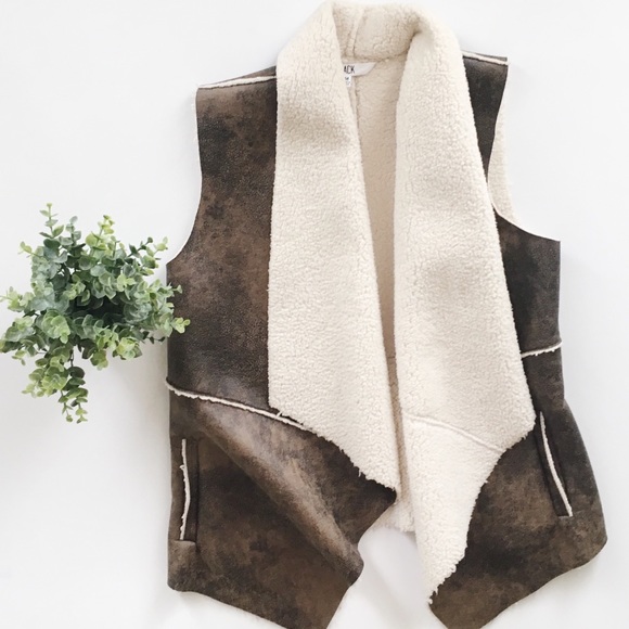 Jack by BB Dakota Jackets & Blazers - Jack BB Dakota Sherpa Lined Faux Leather Vest